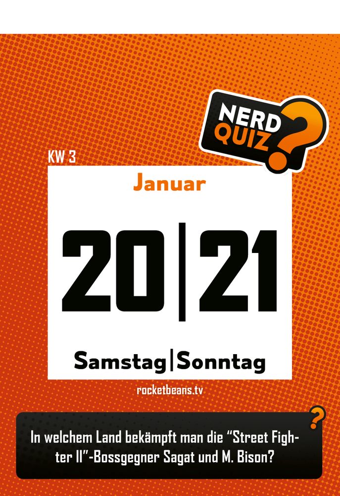 Rocket Beans TV - Nerd Quiz 2024 - Kalender