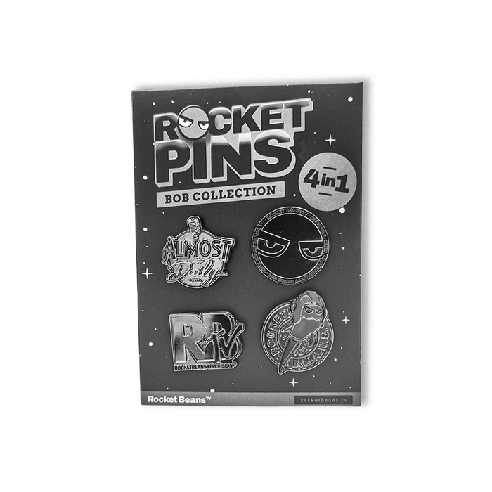 Rocket Beans TV - Black on Black - Bohne & Pin Set