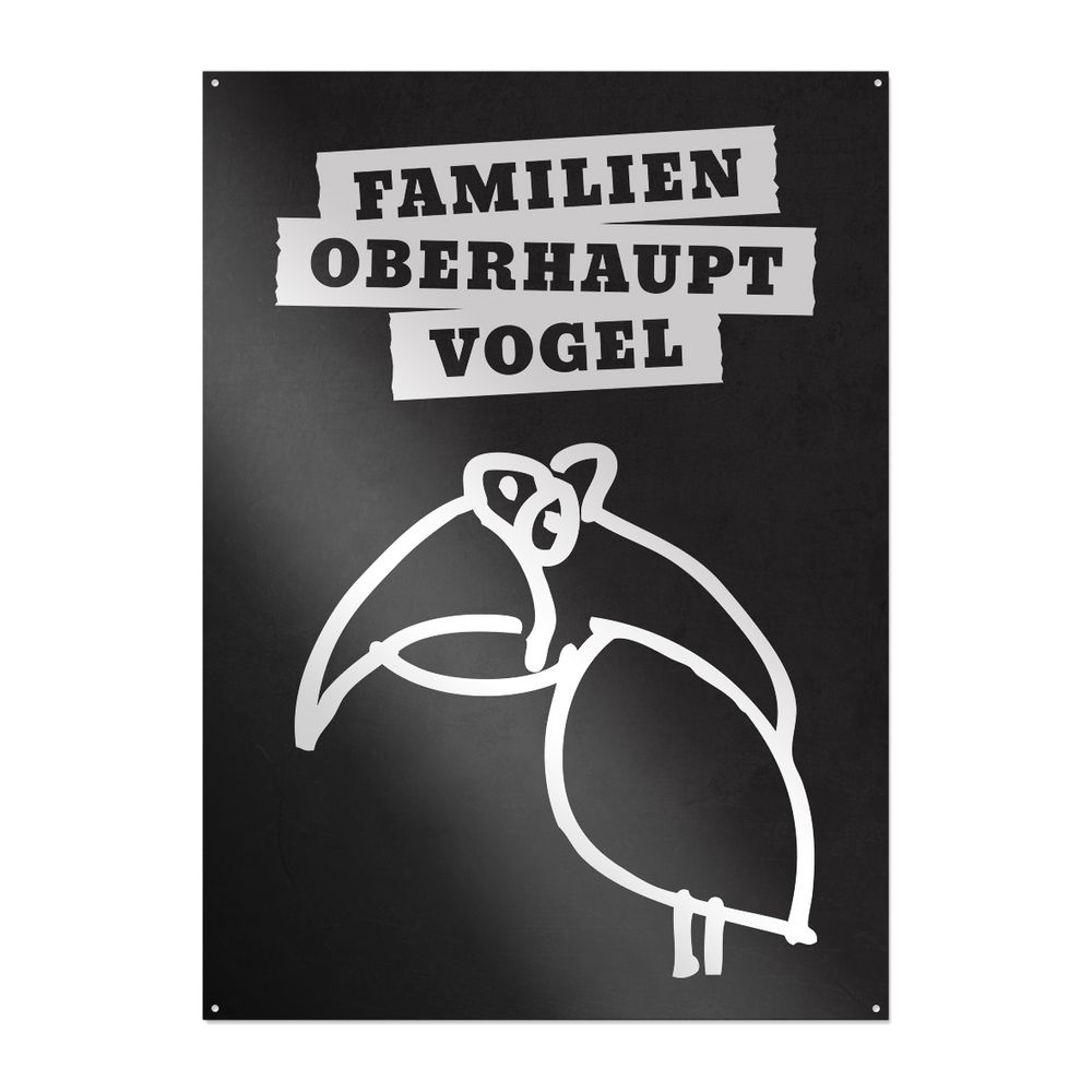 Rocket Beans TV - Familienoberhauptvogel - Metallschild