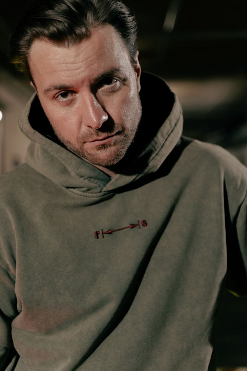 Unisex rktbns "Lost Rooms Hoodie" - washed olive green