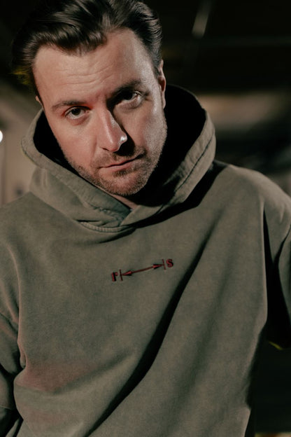 Unisex rktbns "Lost Rooms Hoodie" - washed olive green