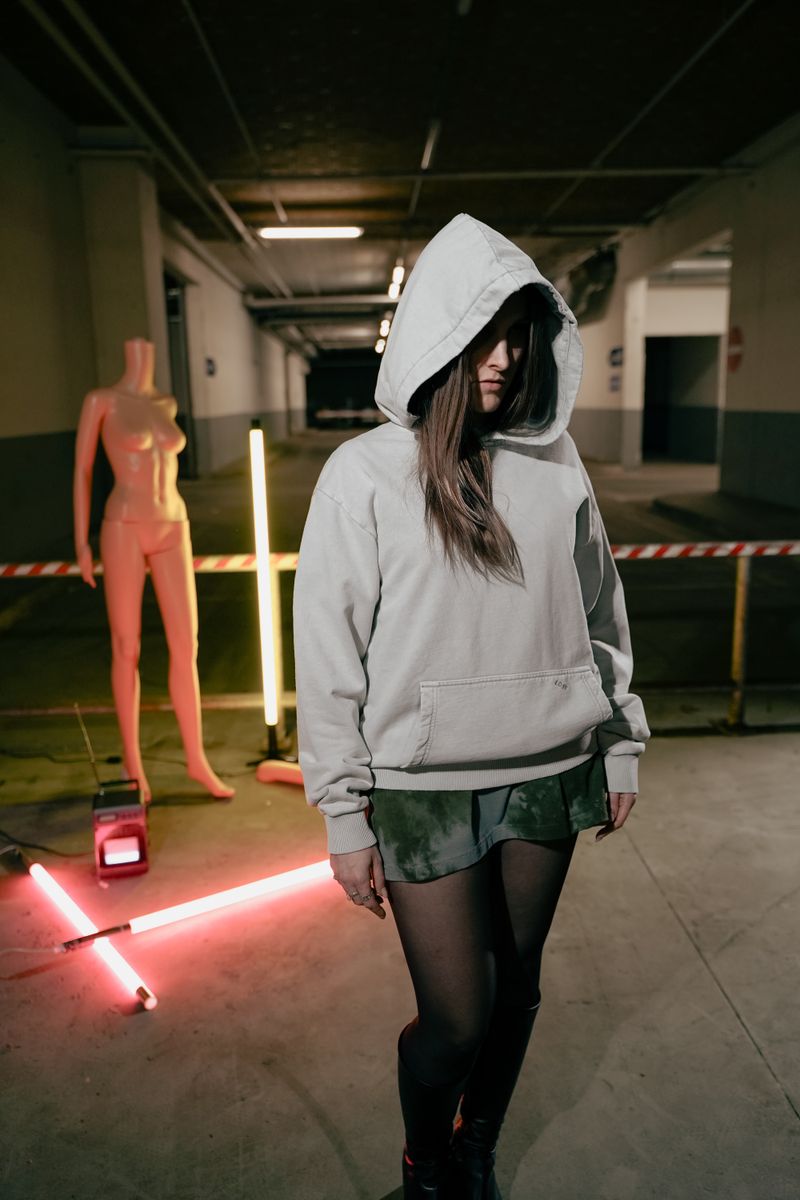 Unisex rktbns "Lost Hoodie" - washed light grey