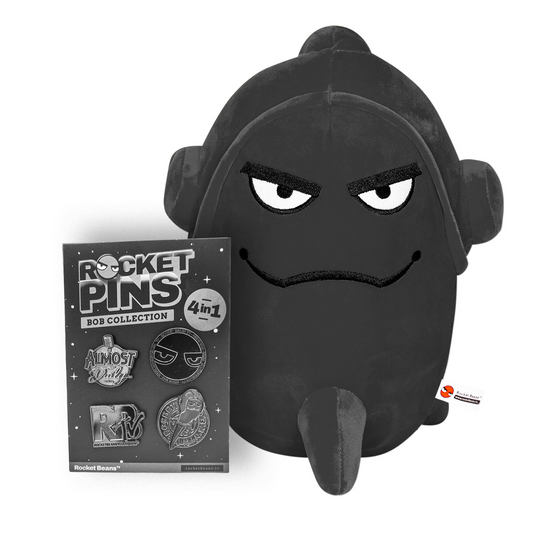 Rocket Beans TV - Black on Black - Bohne & Pin Set