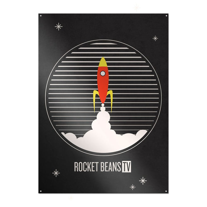 Rocket Beans TV - Rakete - Metallschild
