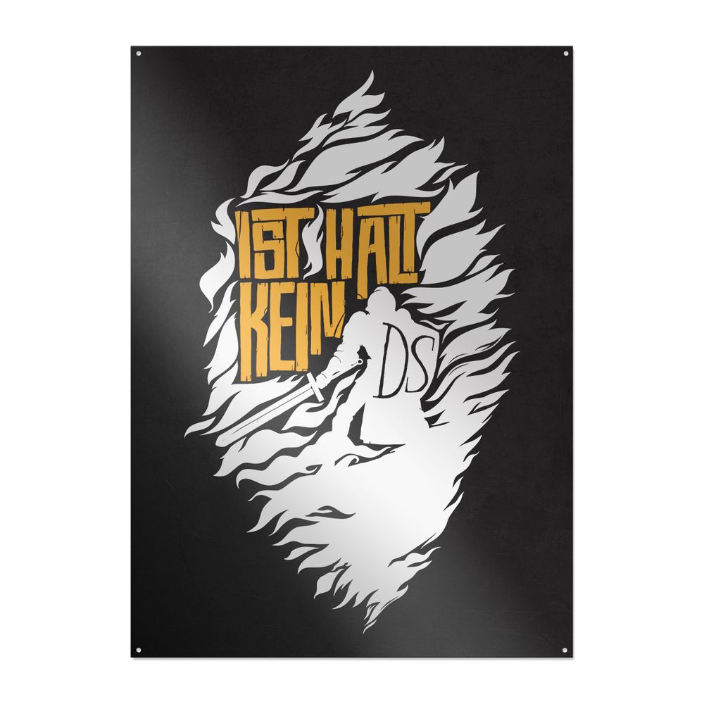 Rocket Beans TV - Is halt kein Dark Souls - Metallschild