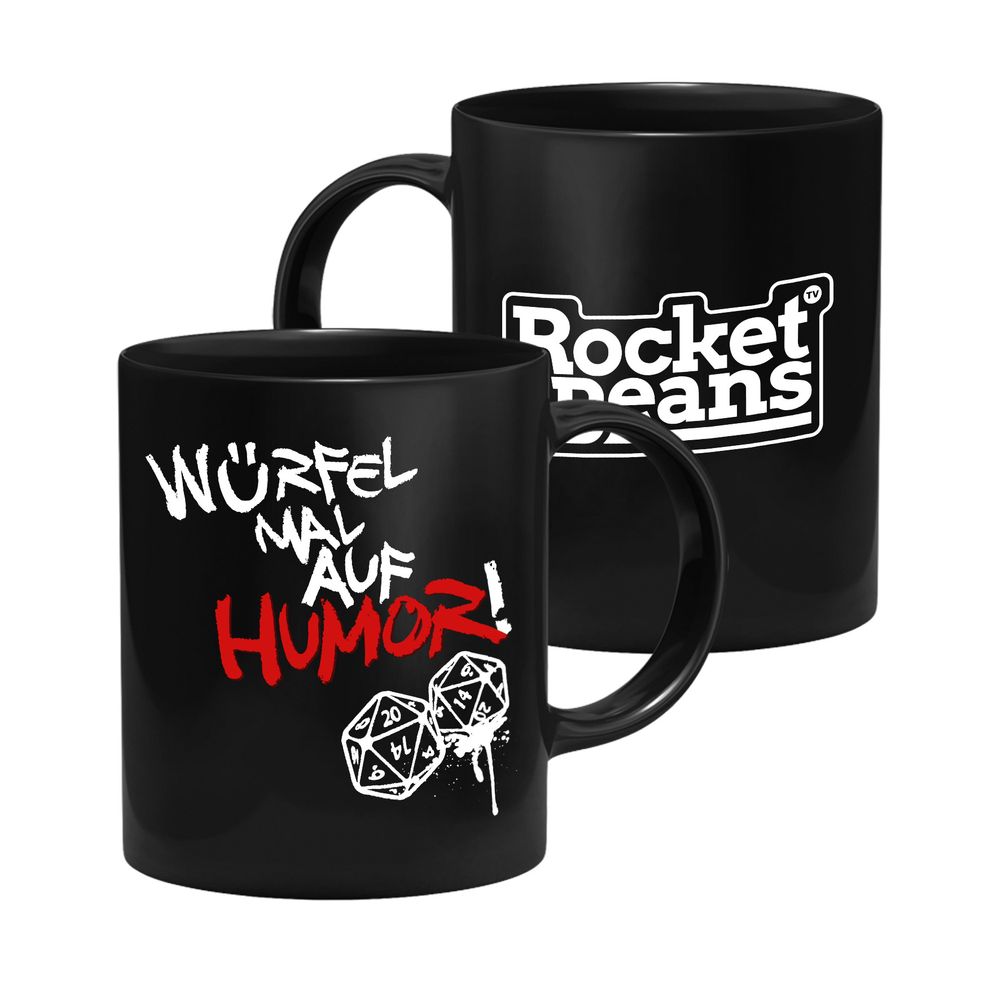 Rocket Beans TV - Würfel auf Humor - Tasse