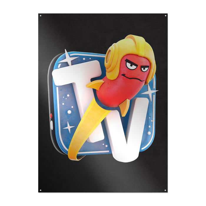 Rocket Beans TV - Sender Logo 2018 - Metallschild