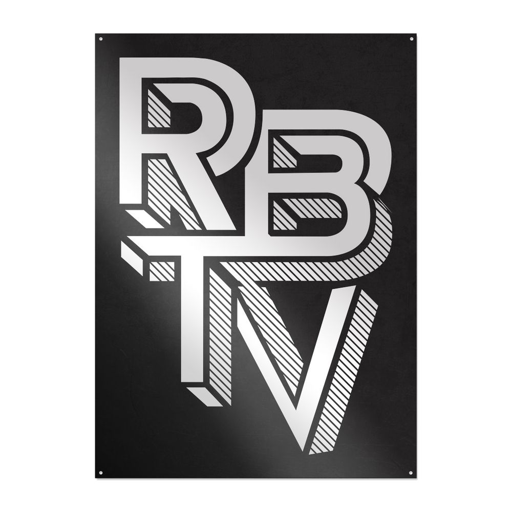Rocket Beans TV - Escher Weiß - Metallschild
